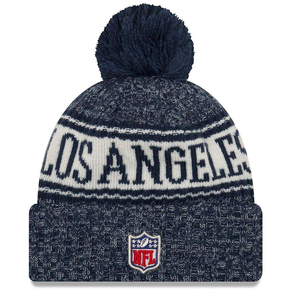 Los Angeles Rams New Era NFL 2018 NFL Sideline Knit Beanie - Navy