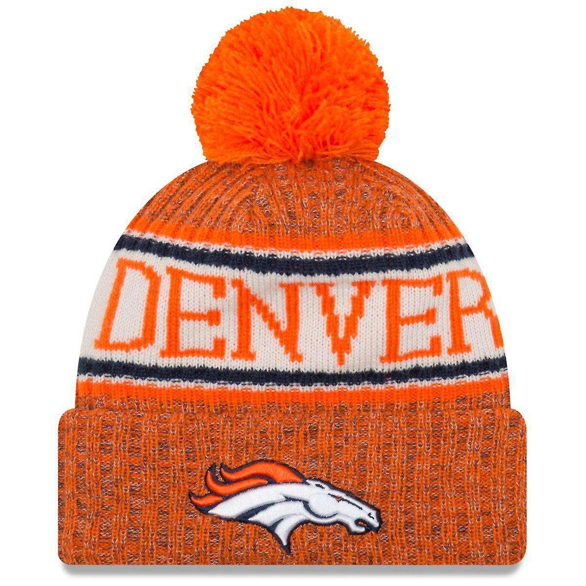 Denver Broncos New Era NFL 2018 NFL Sideline Knit Beanie - Orange