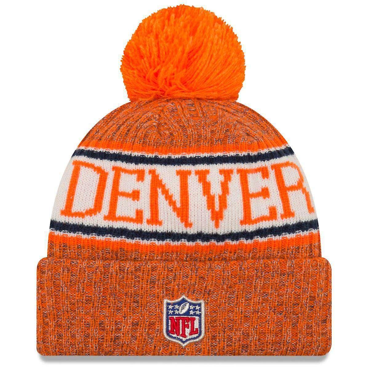 Denver Broncos New Era NFL 2018 NFL Sideline Knit Beanie - Orange