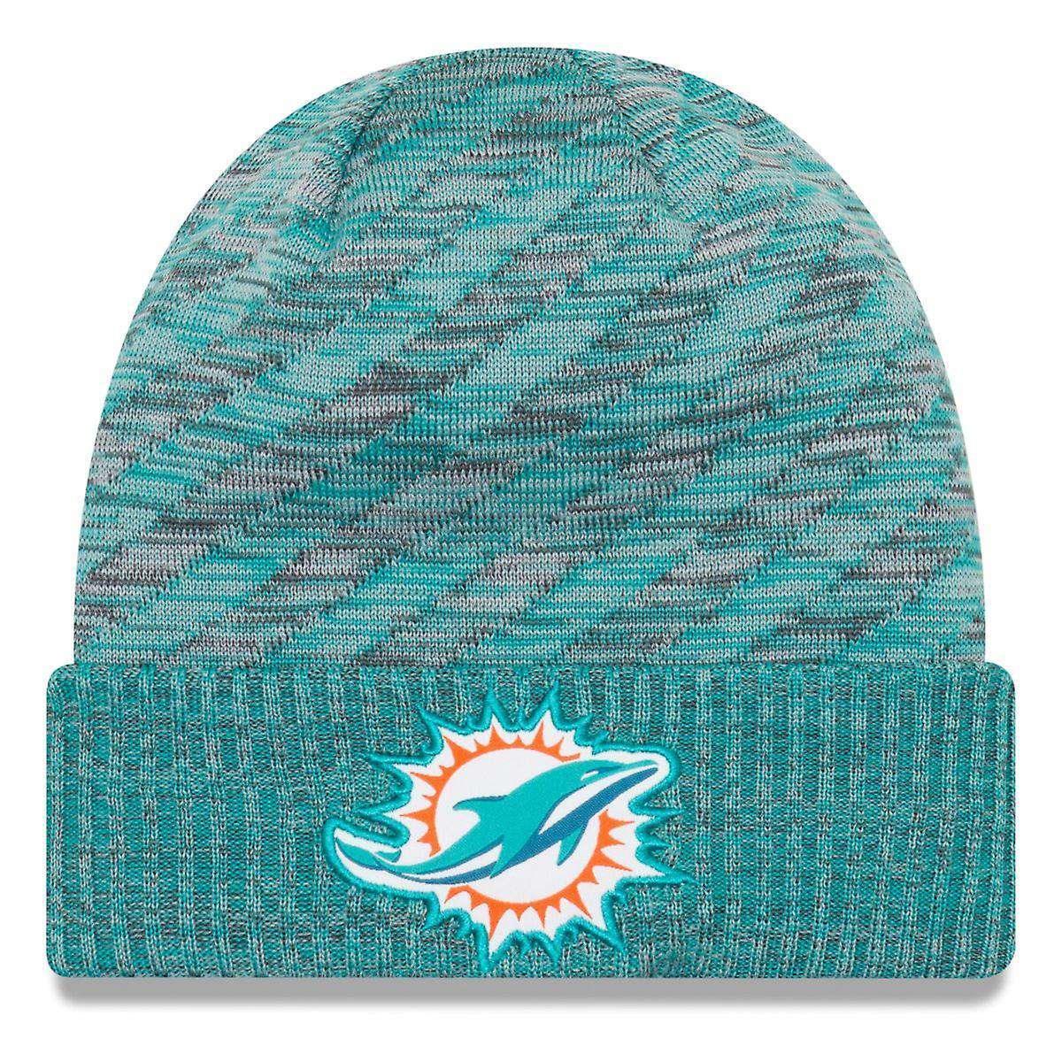 Miami Dolphins New Era NFL 2018 NFL Sideline TD Knit Beanie - Aqua
