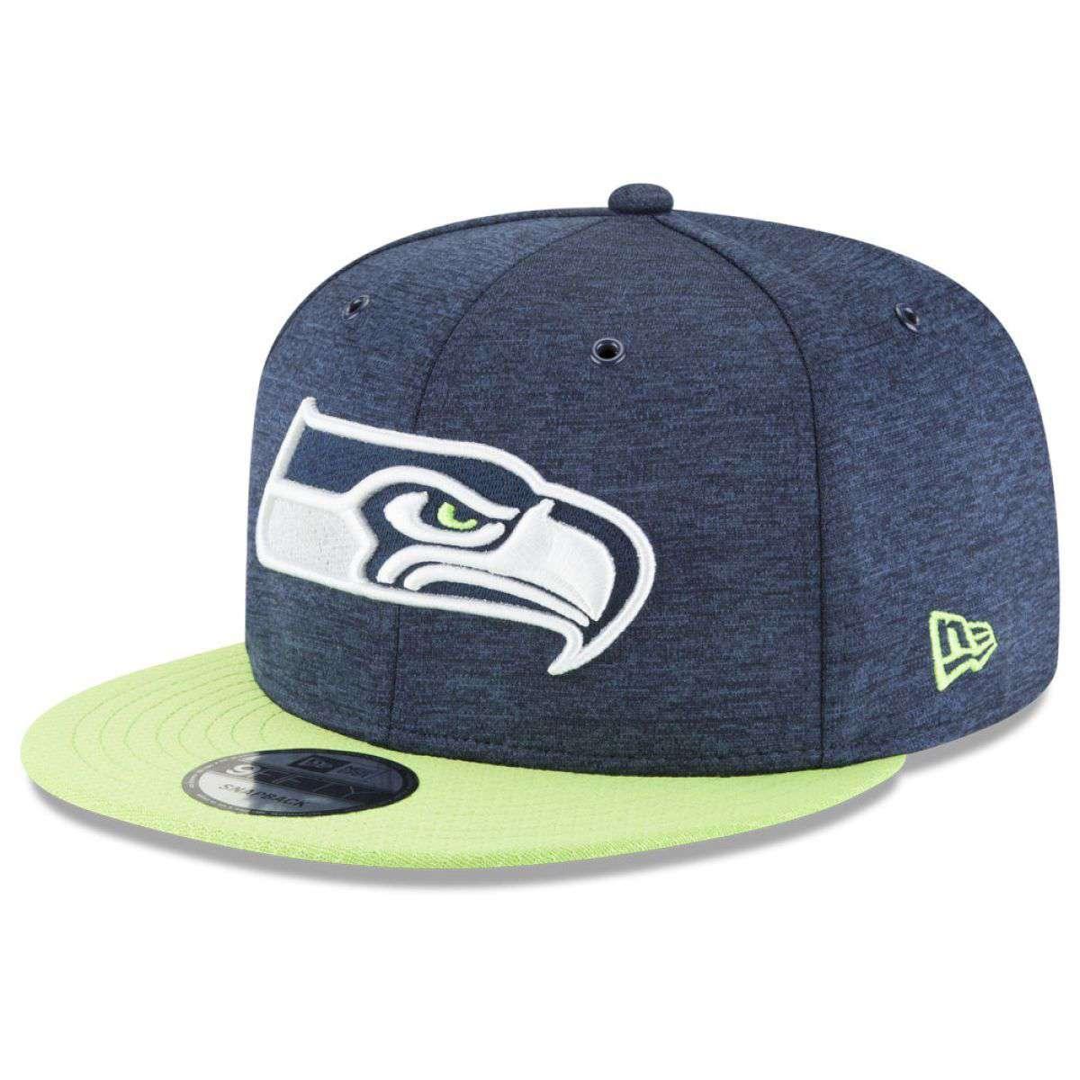Seattle Seahawks New Era NFL 2018 Sideline 9FIFTY Snapback Hat - Navy