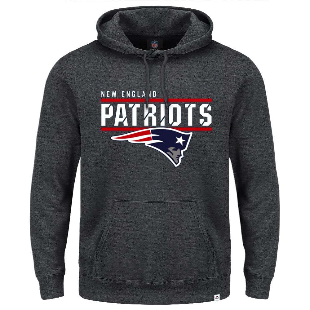 New England Patriots Majestic NFL Flex Team Hoodie Jumper - Ash Marle