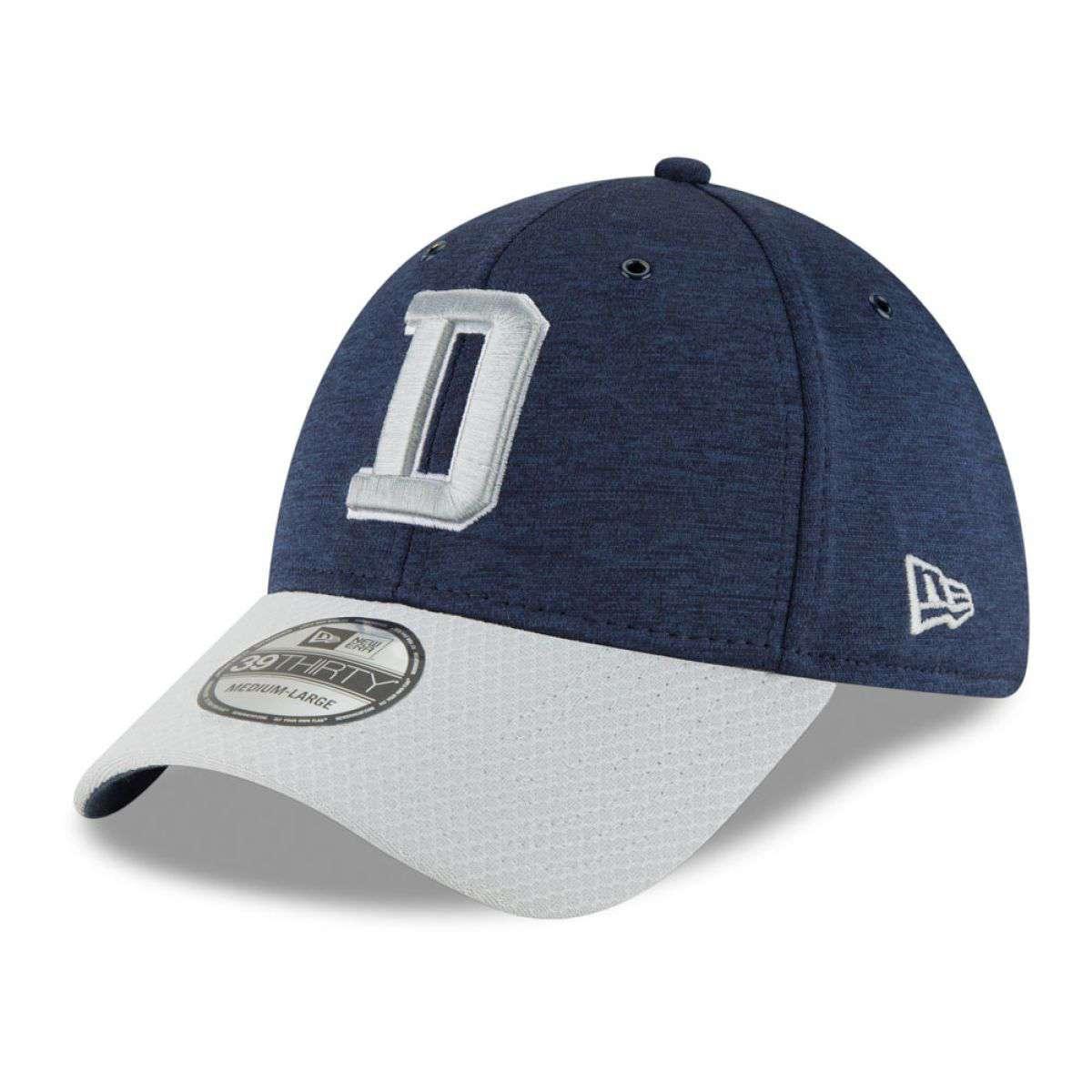 Dallas Cowboys New Era NFL 2018 Sideline 39THIRTY Stretch-Fit Curved Hat - Navy