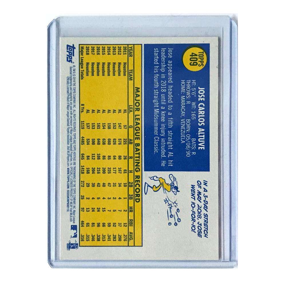 Jose Altuve Houston Astros 2019 Topps Heritage French Text #409 Card
