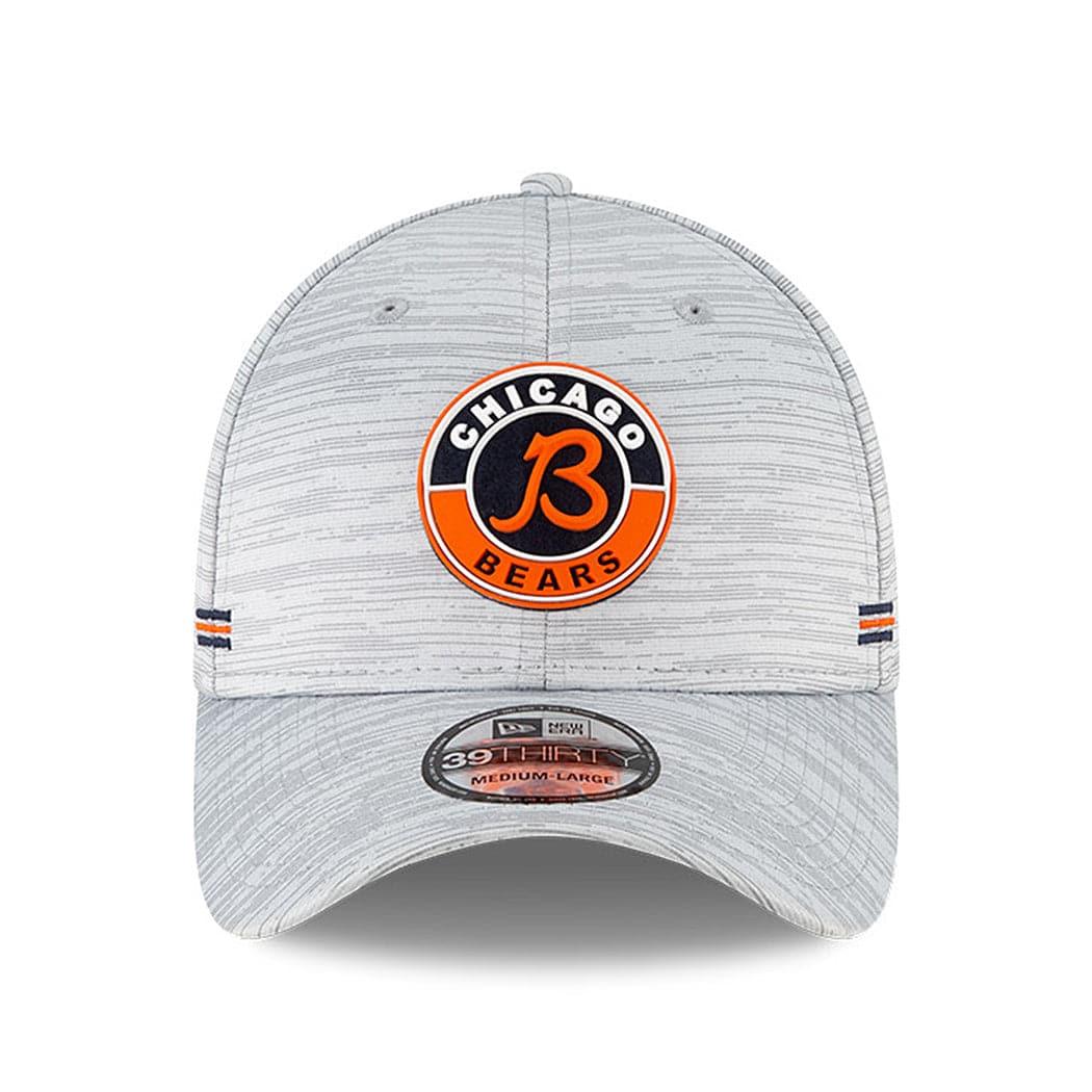 Chicago Bears Alternate New Era NFL 2020 Sideline 39THIRTY Flex Fit Curve Hat - Grey