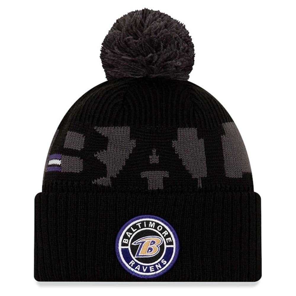 Baltimore Ravens New Era NFL 2020 Team Colour Sideline Knit Beanie