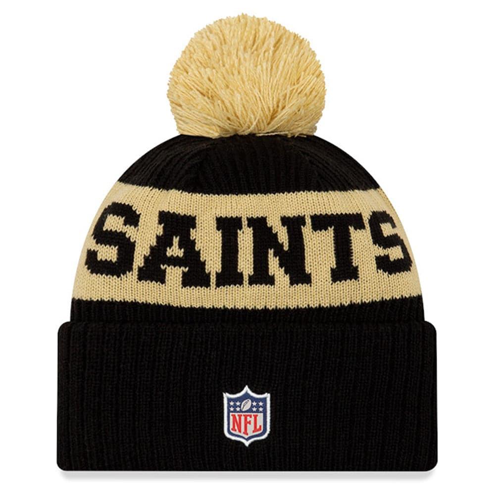 New Orleans Saints New Era NFL 2020 Team Sideline Knit Beanie - Black