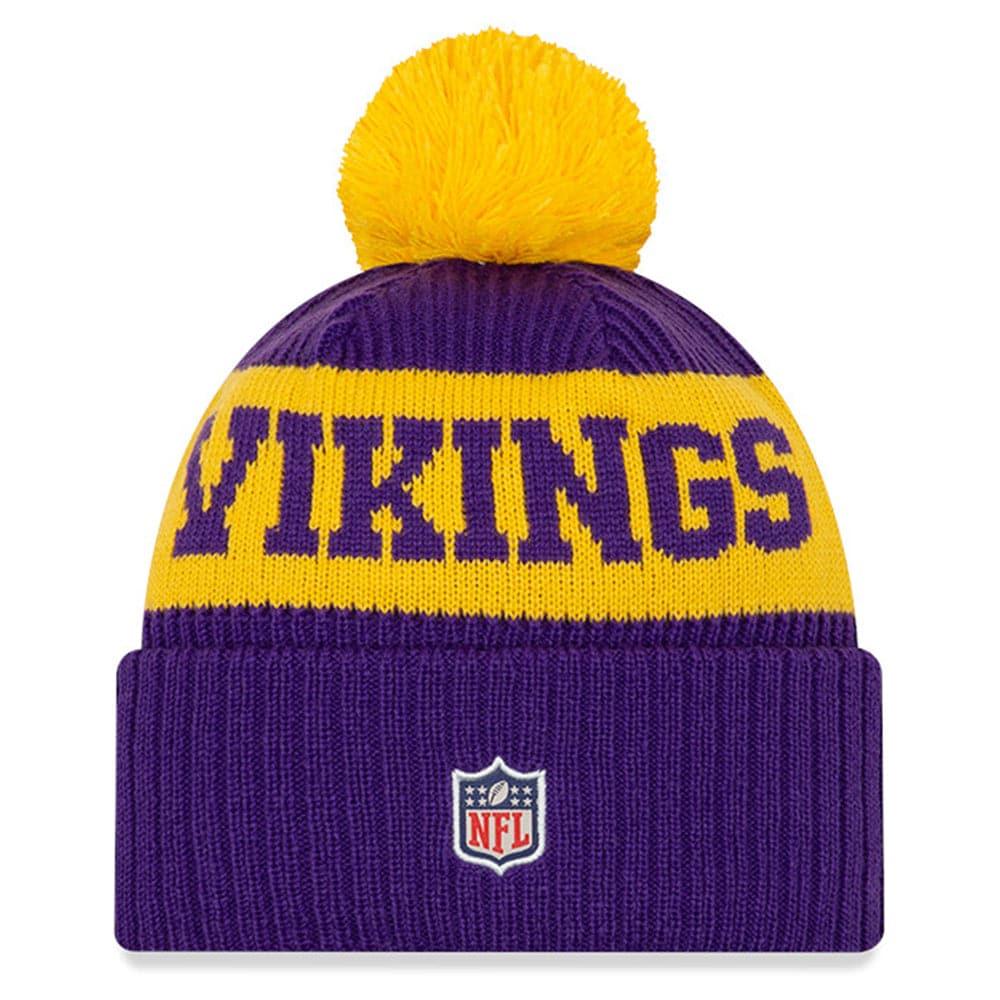 Minnesota Vikings New Era NFL 2020 Team Sideline Knit Beanie - Purple
