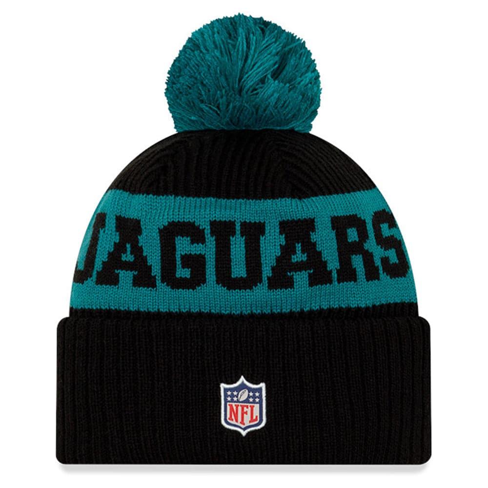 Jacksonville Jaguars New Era NFL 2020 Team Sideline Knit Beanie - Black