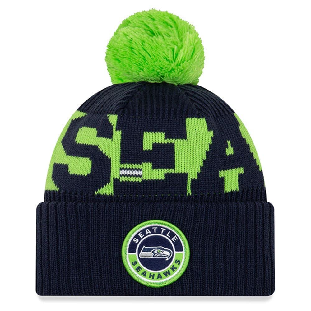 Seattle Seahawks New Era NFL 2020 Team Colour Sideline Knit Beanie