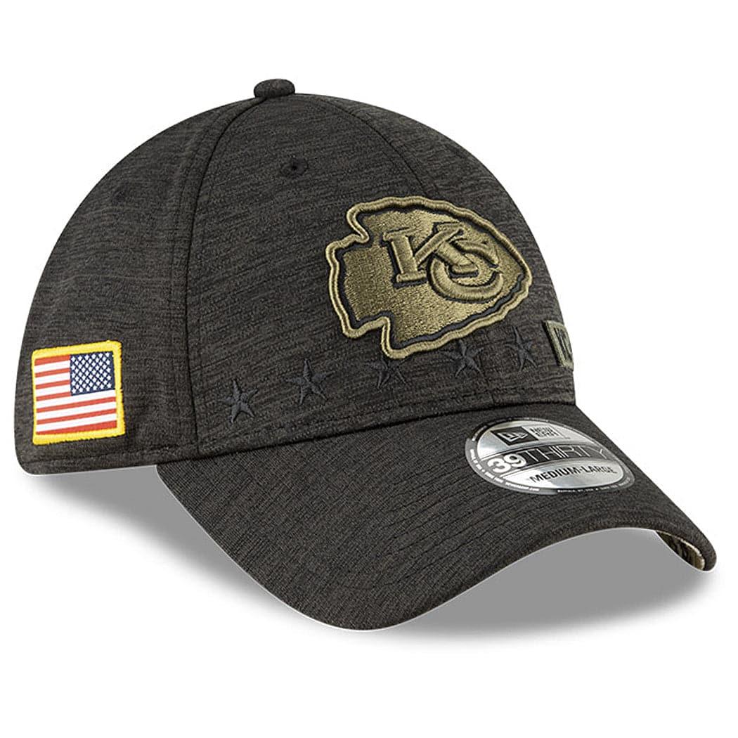 Kansas City Chiefs New Era NFL 2020 Sideline 39THIRTY Flex Fit Curve Hat - Black
