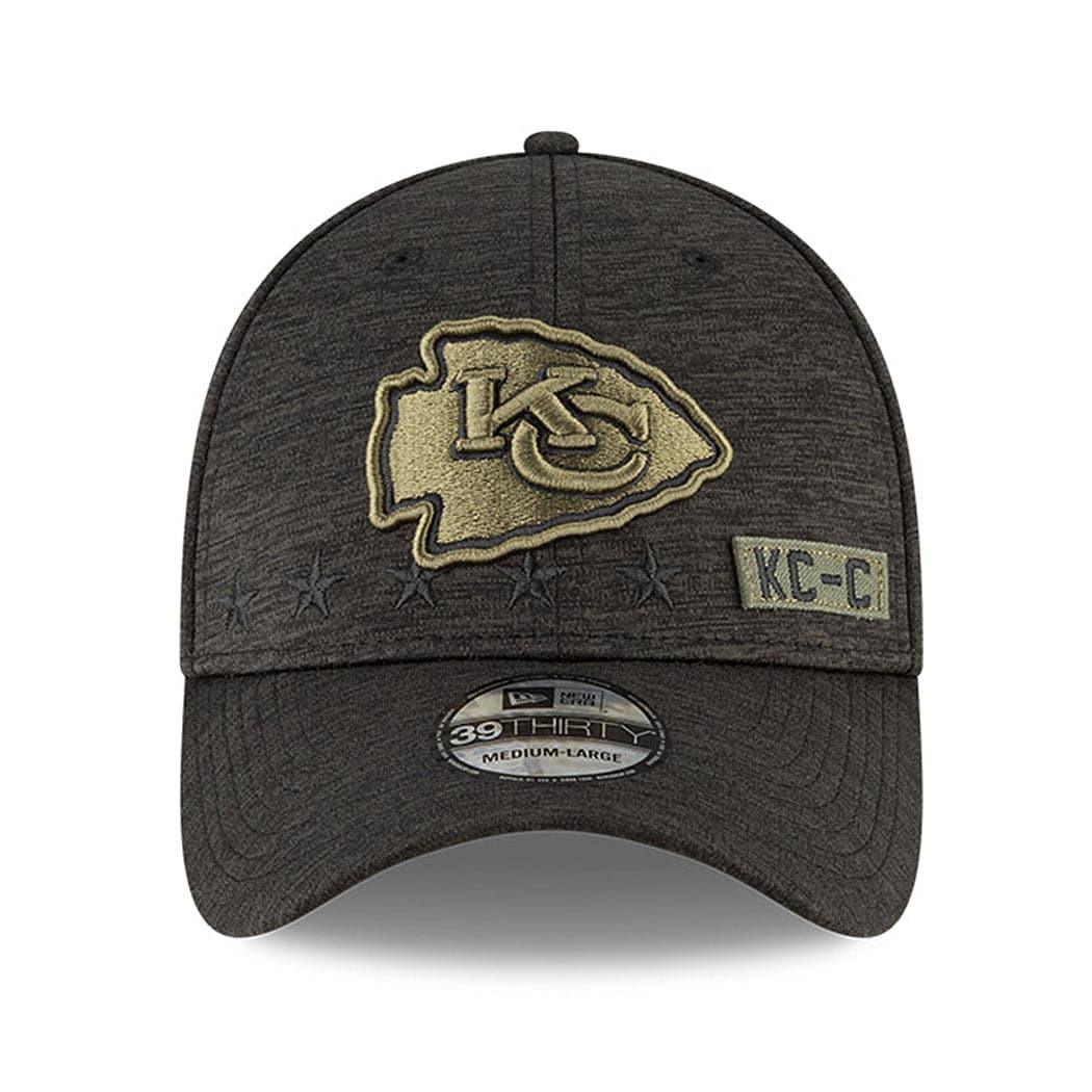 Kansas City Chiefs New Era NFL 2020 Sideline 39THIRTY Flex Fit Curve Hat - Black