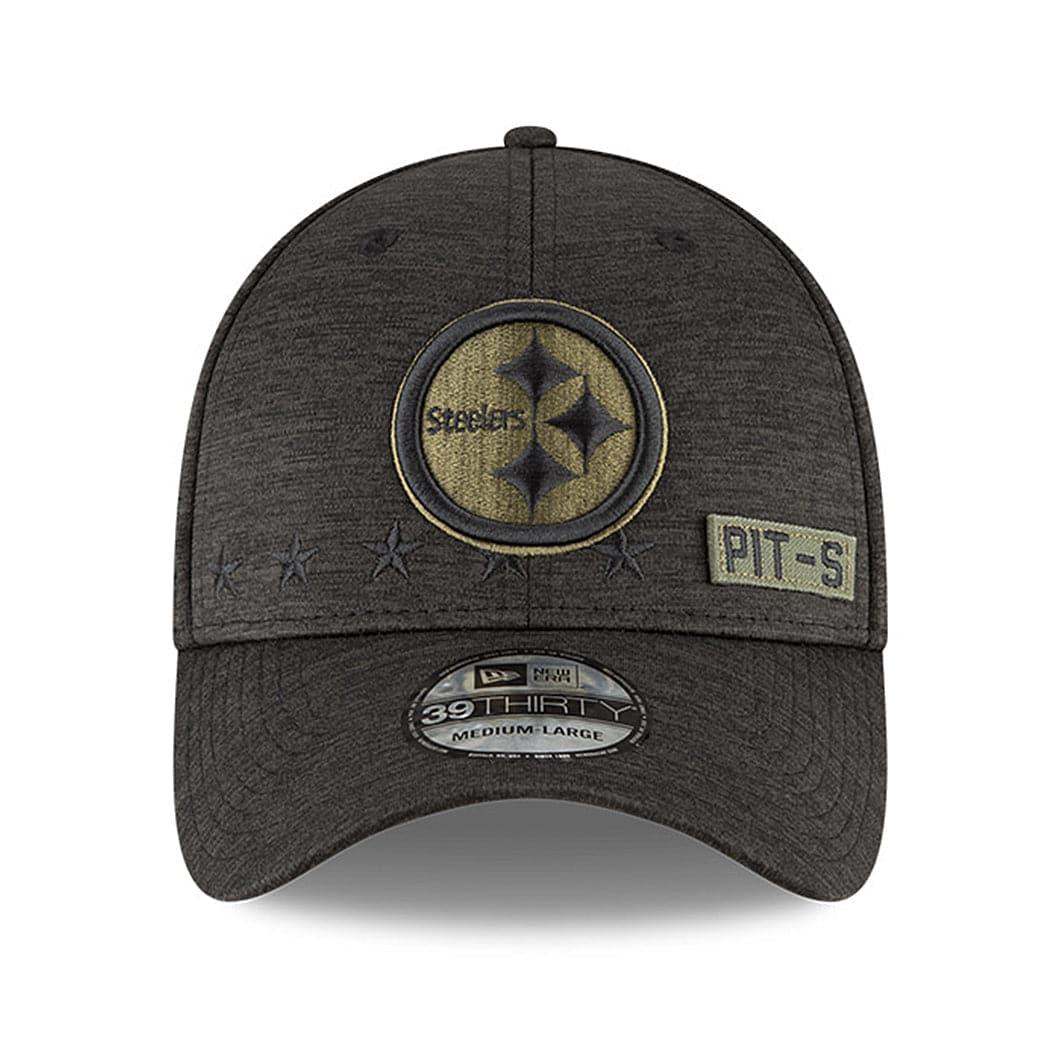 Pittsburgh Steelers New Era NFL 2020 Sideline 39THIRTY Flex Fit Curve Hat - Black