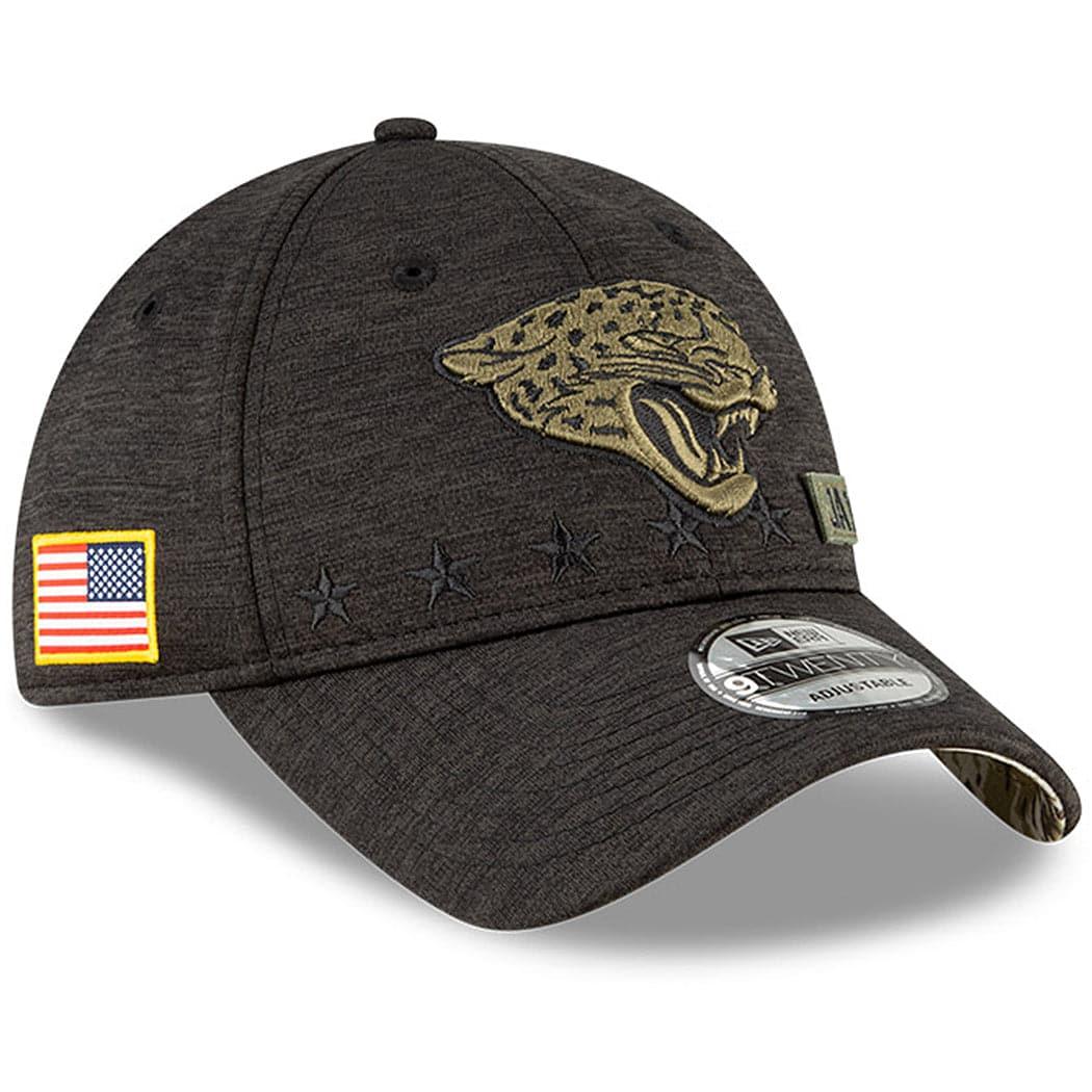 Jacksonville Jaguars New Era NFL 2020 Salute To Service 9TWENTY Curve Hat - Black