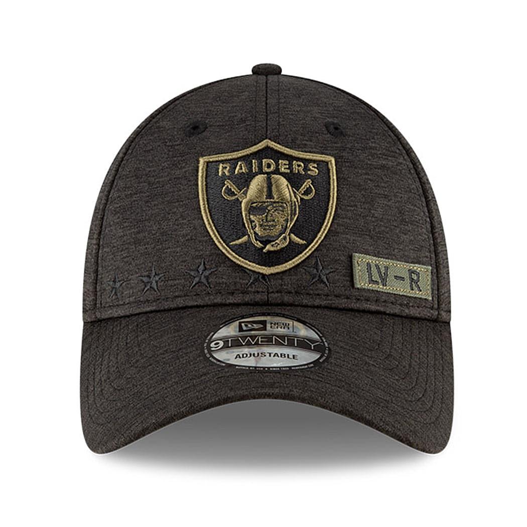 Las Vegas Raiders New Era NFL 2020 Salute To Service 9TWENTY Curve Hat - Black