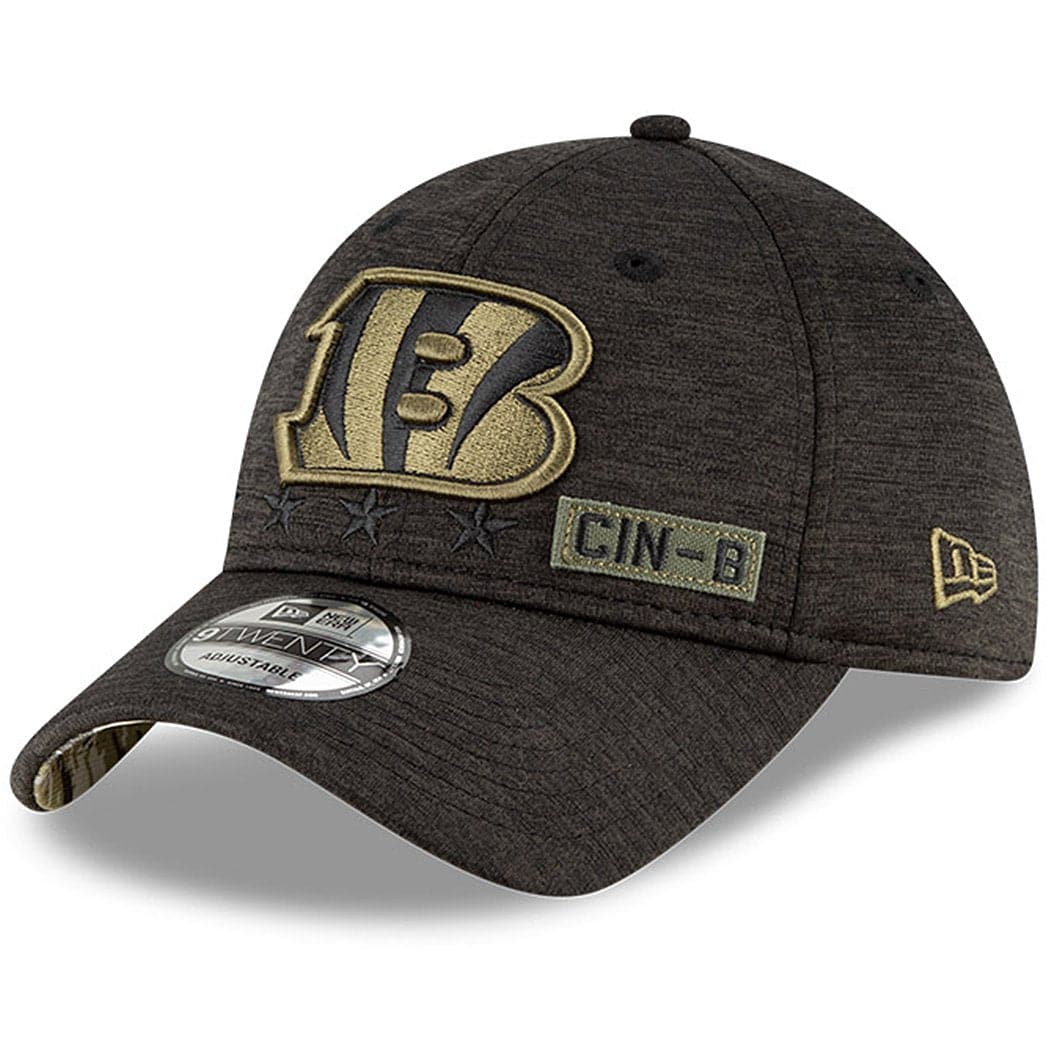 Cincinnati Bengals New Era NFL 2020 Salute To Service 9TWENTY Curve Hat - Black