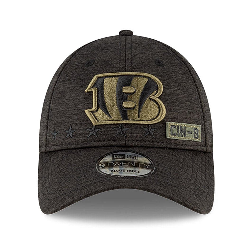 Cincinnati Bengals New Era NFL 2020 Salute To Service 9TWENTY Curve Hat - Black