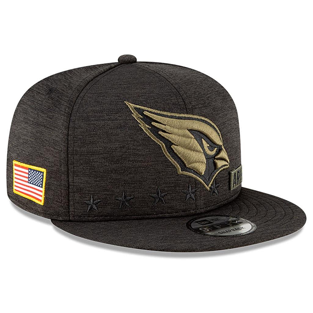 Arizona Cardinals New Era NFL 2020 Salute To Service 9FIFTY Snapback Hat - Black