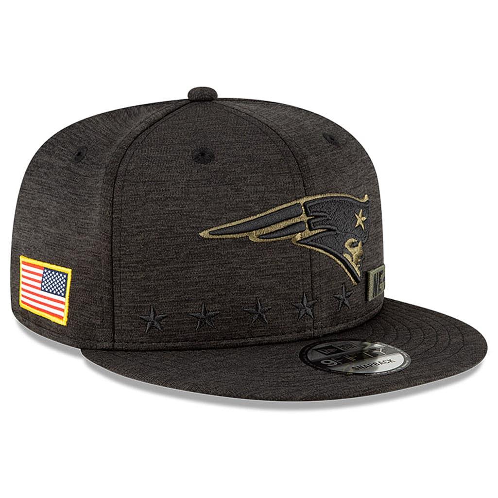 New England Patriots New Era NFL 2020 Salute To Service 9FIFTY Snapback Hat - Black