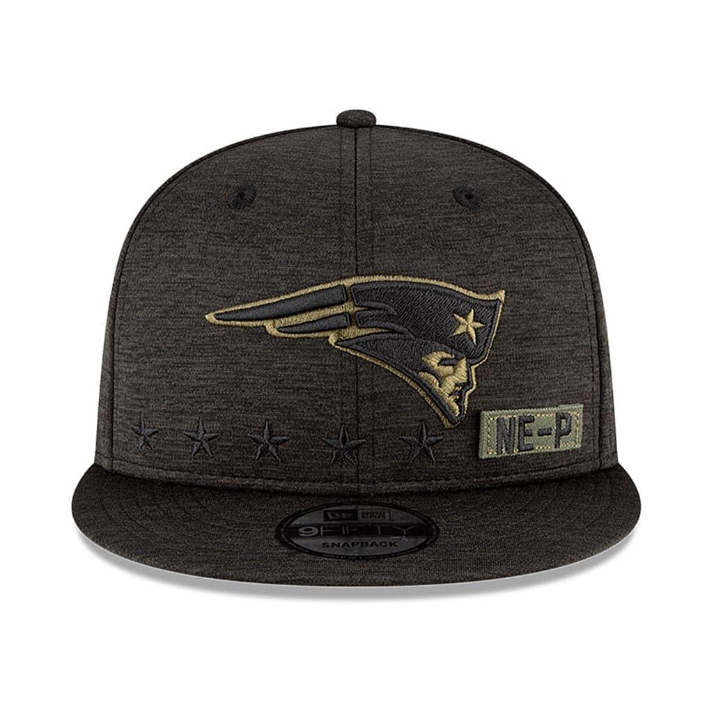 New England Patriots New Era NFL 2020 Salute To Service 9FIFTY Snapback Hat - Black
