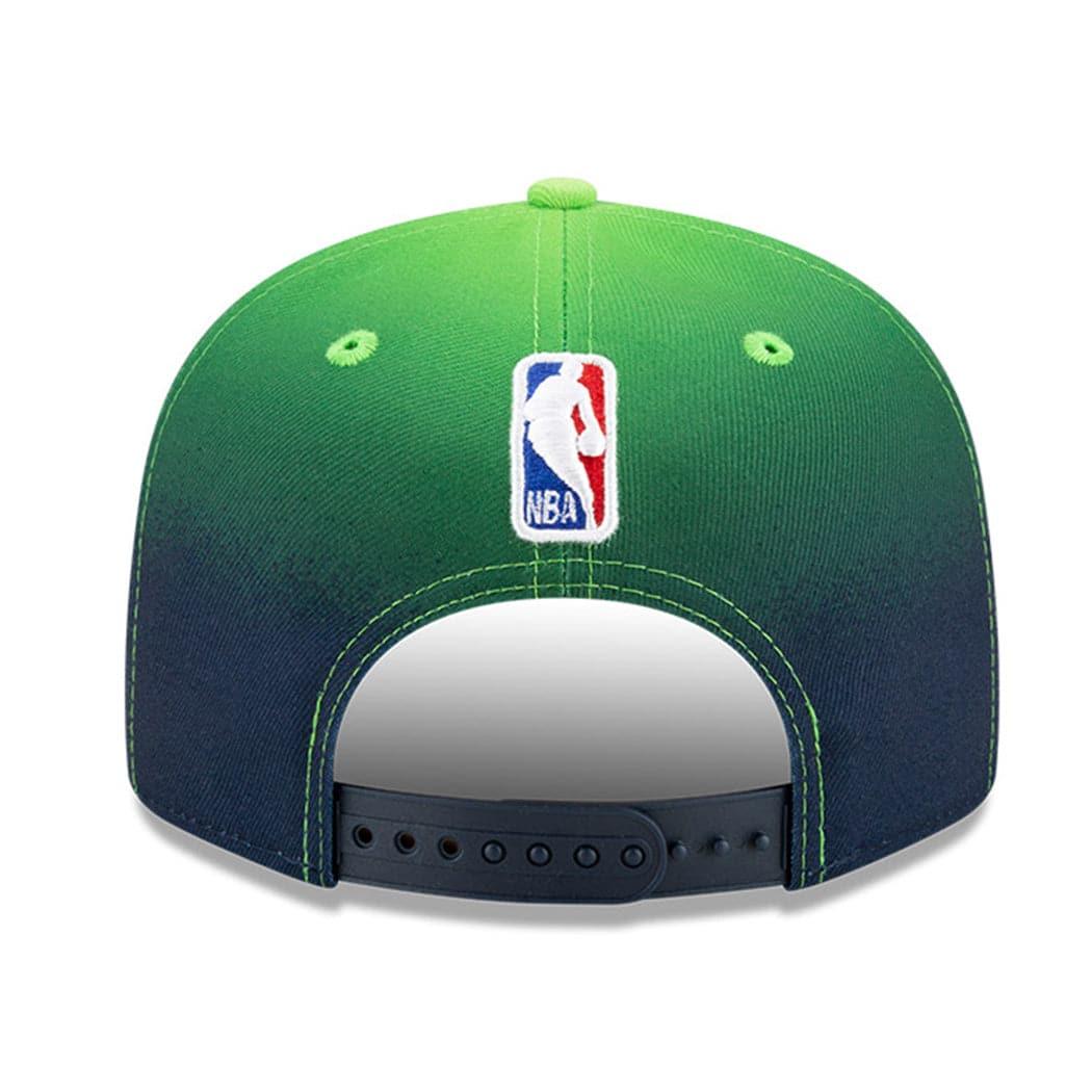 Minnesota Timberwolves New Era NBA 2021 Back Half 9FIFTY Snapback Hat - Lime