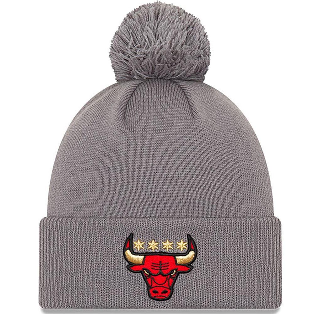 Chicago Bulls Alt New Era NBA 2020 City Series Knit Beanie - Grey