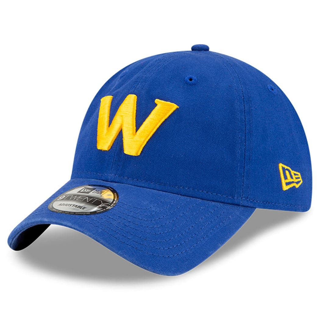 Golden State Warriors New Era NBA Ligature 9TWENTY Curved Hat - Blue