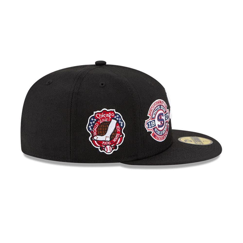 Chicago White Sox New Era MLB Champions Patch 59FIFTY Fitted Hat - Black