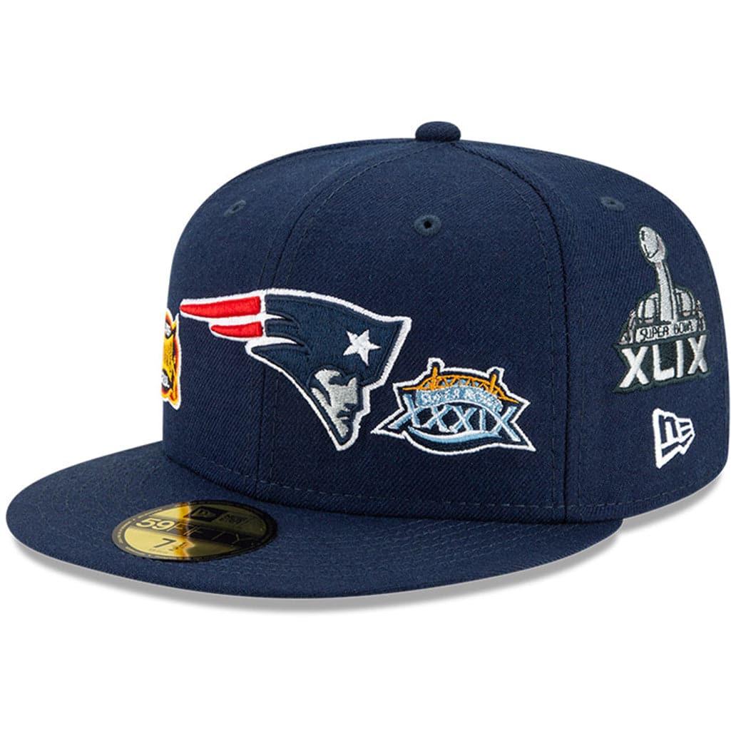 New England Patriots New Era NFL Champions Patch 59FIFTY Fitted Hat - Navy