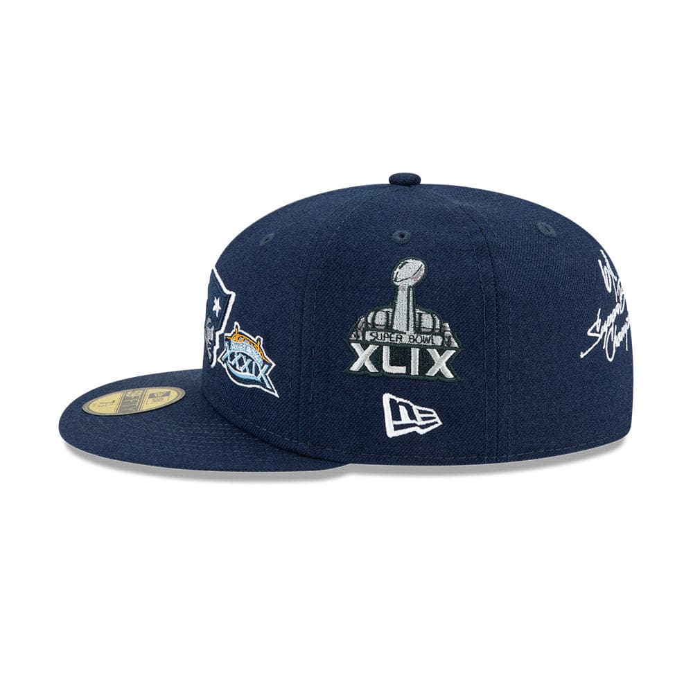 New England Patriots New Era NFL Champions Patch 59FIFTY Fitted Hat - Navy