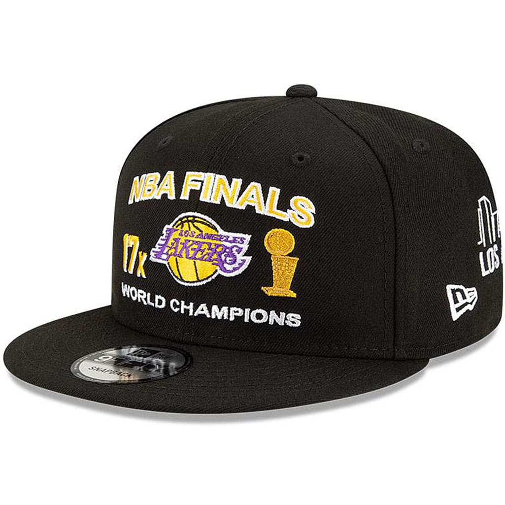 Los Angeles Lakers New Era NBA Champions Icon 9FIFTY Snapback Hat - Black