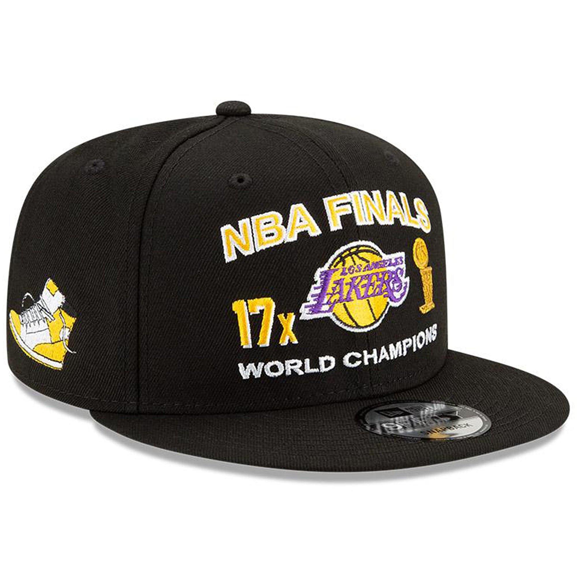 Los Angeles Lakers New Era NBA Champions Icon 9FIFTY Snapback Hat - Black