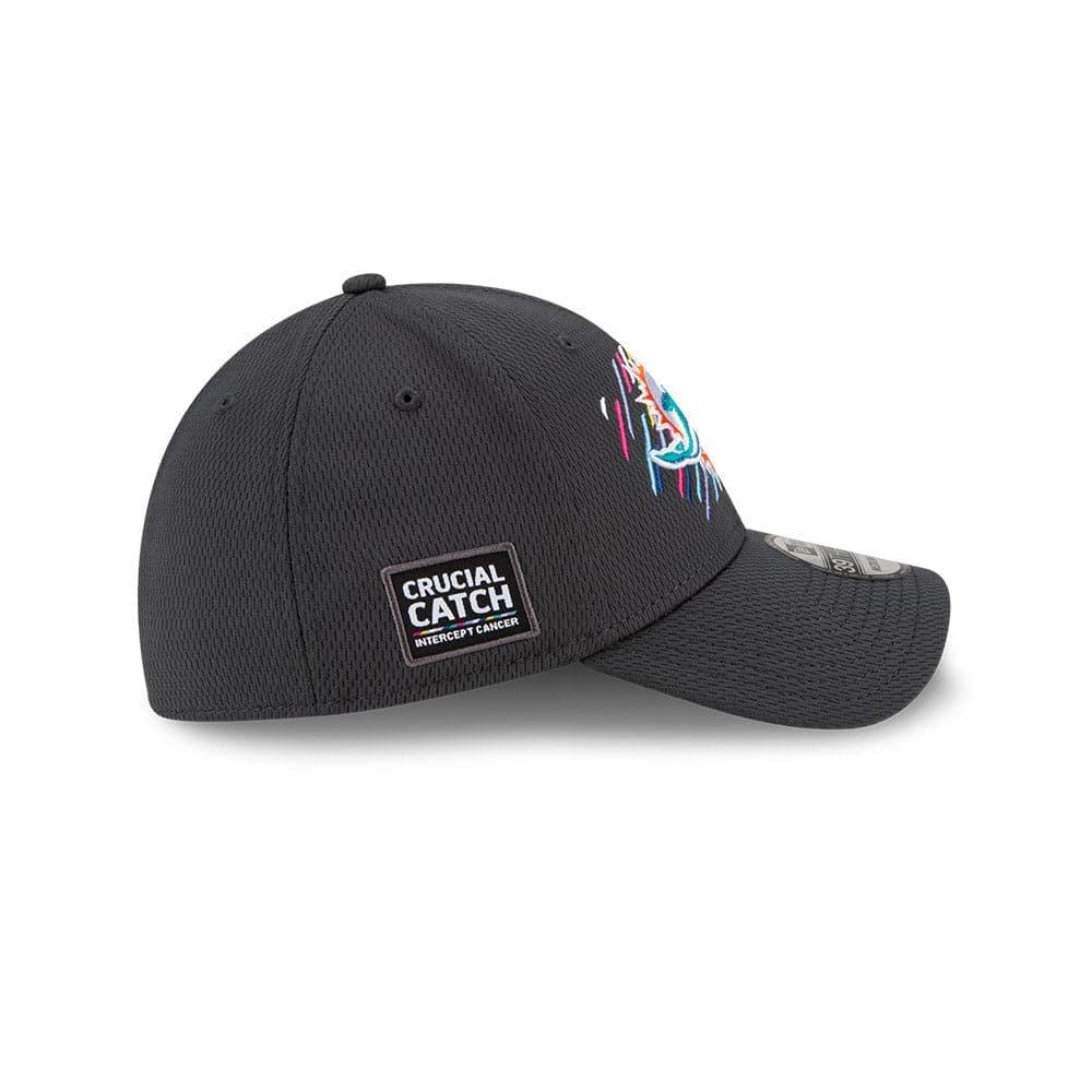 Miami Dolphins New Era NFL 2021 Crucial Catch 39THIRTY Flex Fit Hat - Steel
