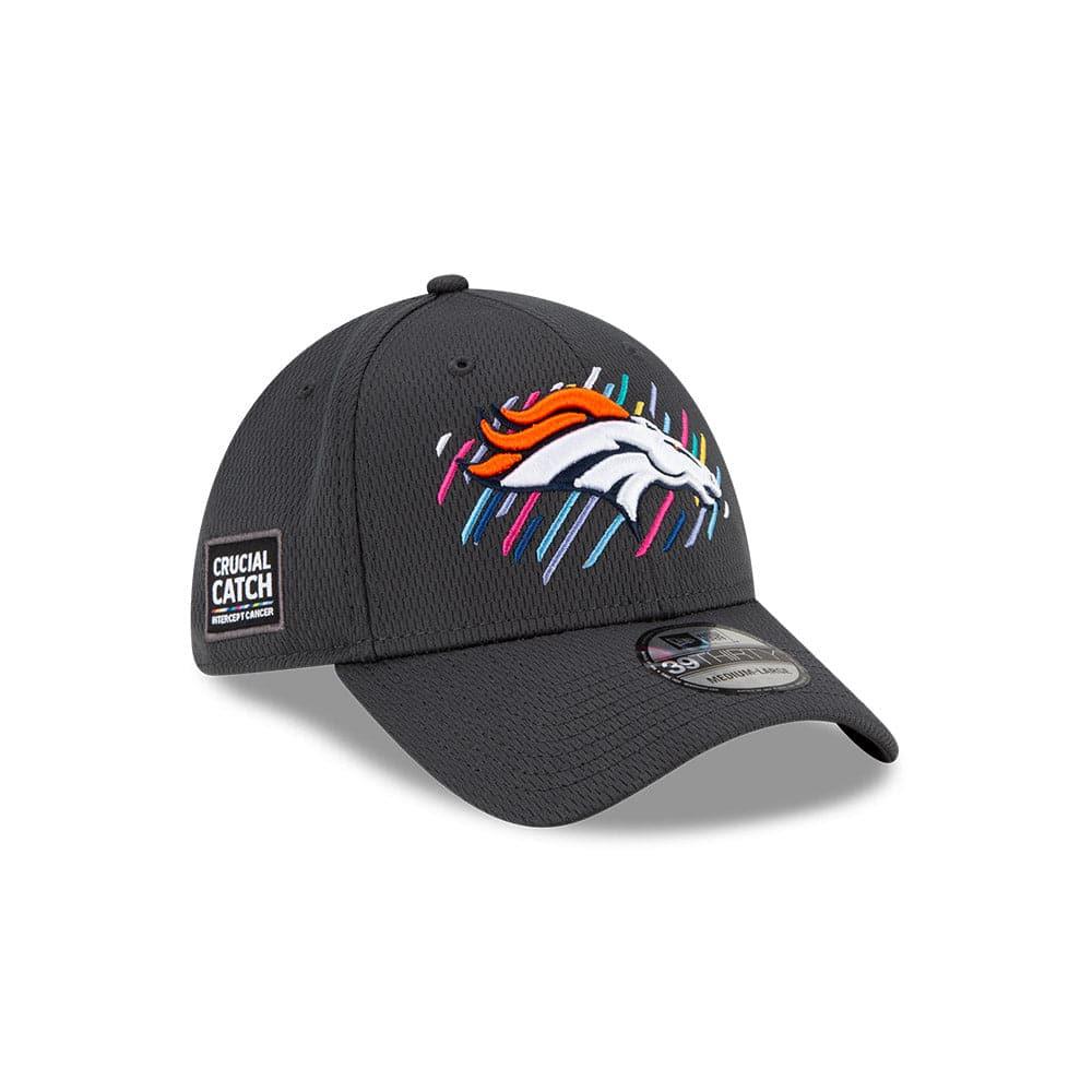 Denver Broncos New Era NFL 2021 Crucial Catch 39THIRTY Flex Fit Hat - Steel
