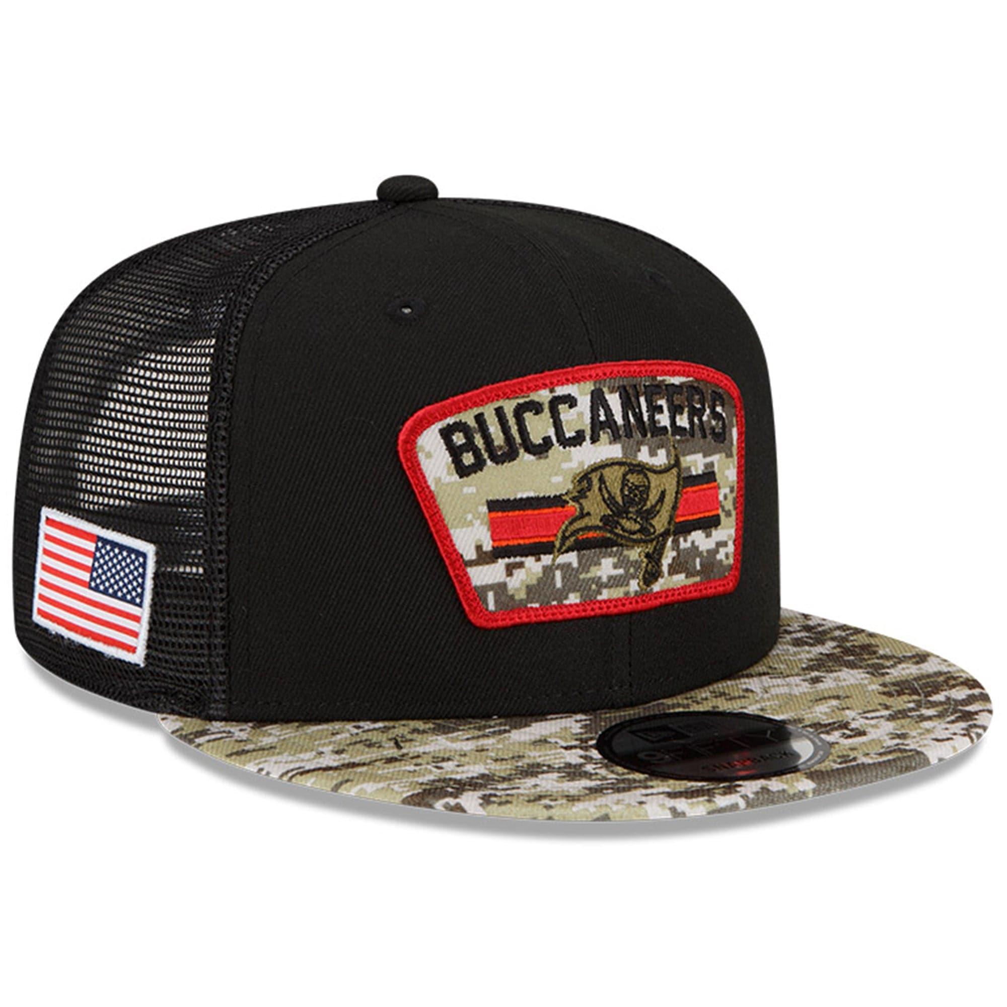 Tampa Bay Buccaneers New Era NFL 2021 Salute To Service 9FIFTY Snapback Hat - Black