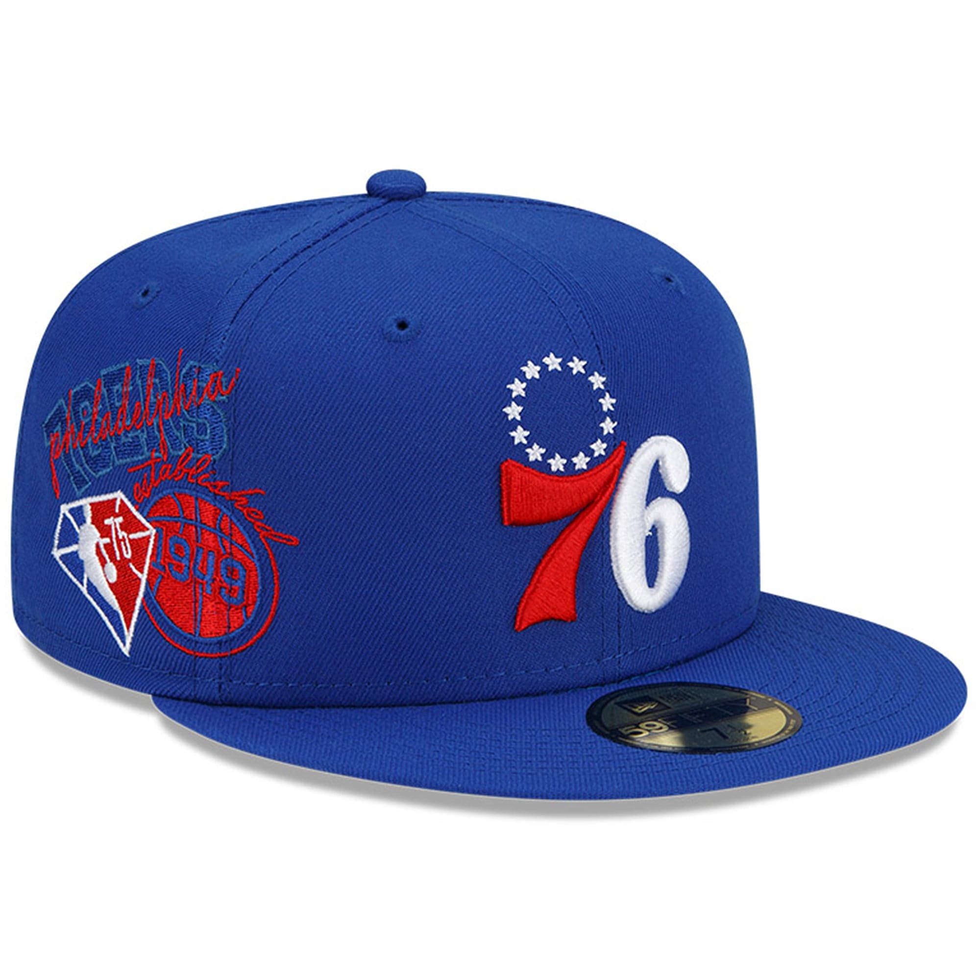 Philadelphia 76ers New Era NBA 21-22 Back Half 59FIFTY Fitted Hat - Blue
