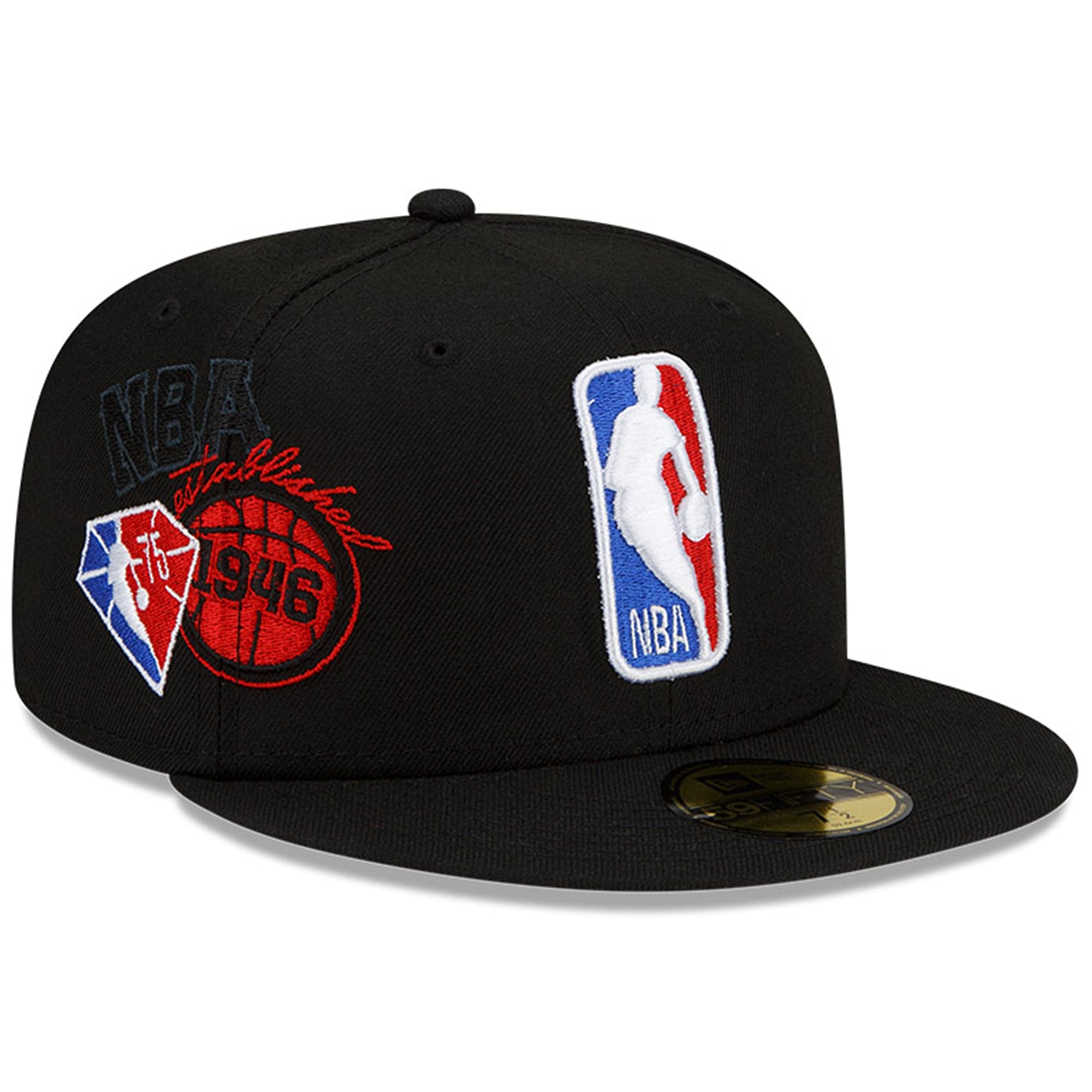 NBA Logoman New Era NBA 21-22 Back Half 59FIFTY Fitted Hat - Black