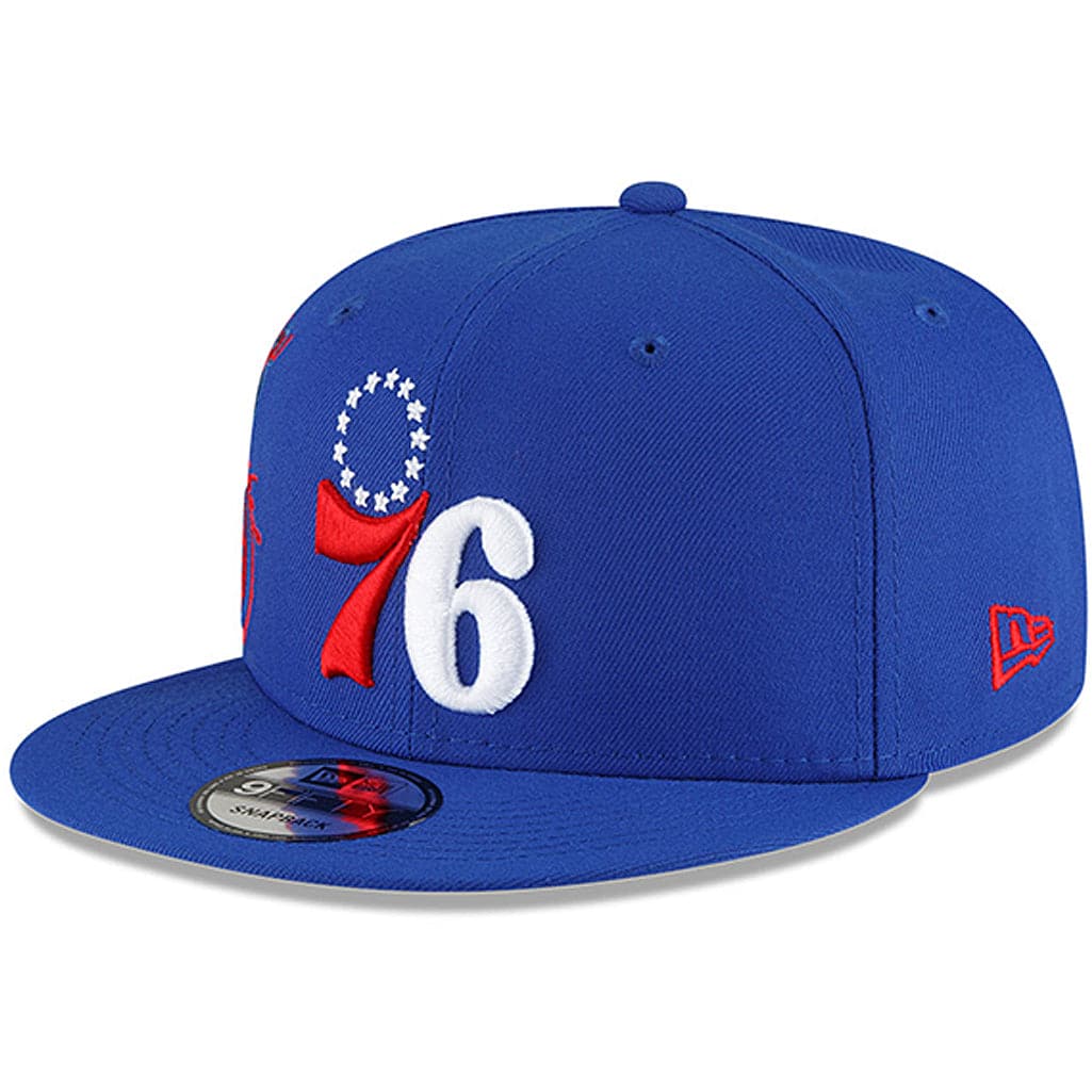 Philadelphia 76ers New Era NBA 21-22 Back Half 9FIFTY Snapback Hat - Blue