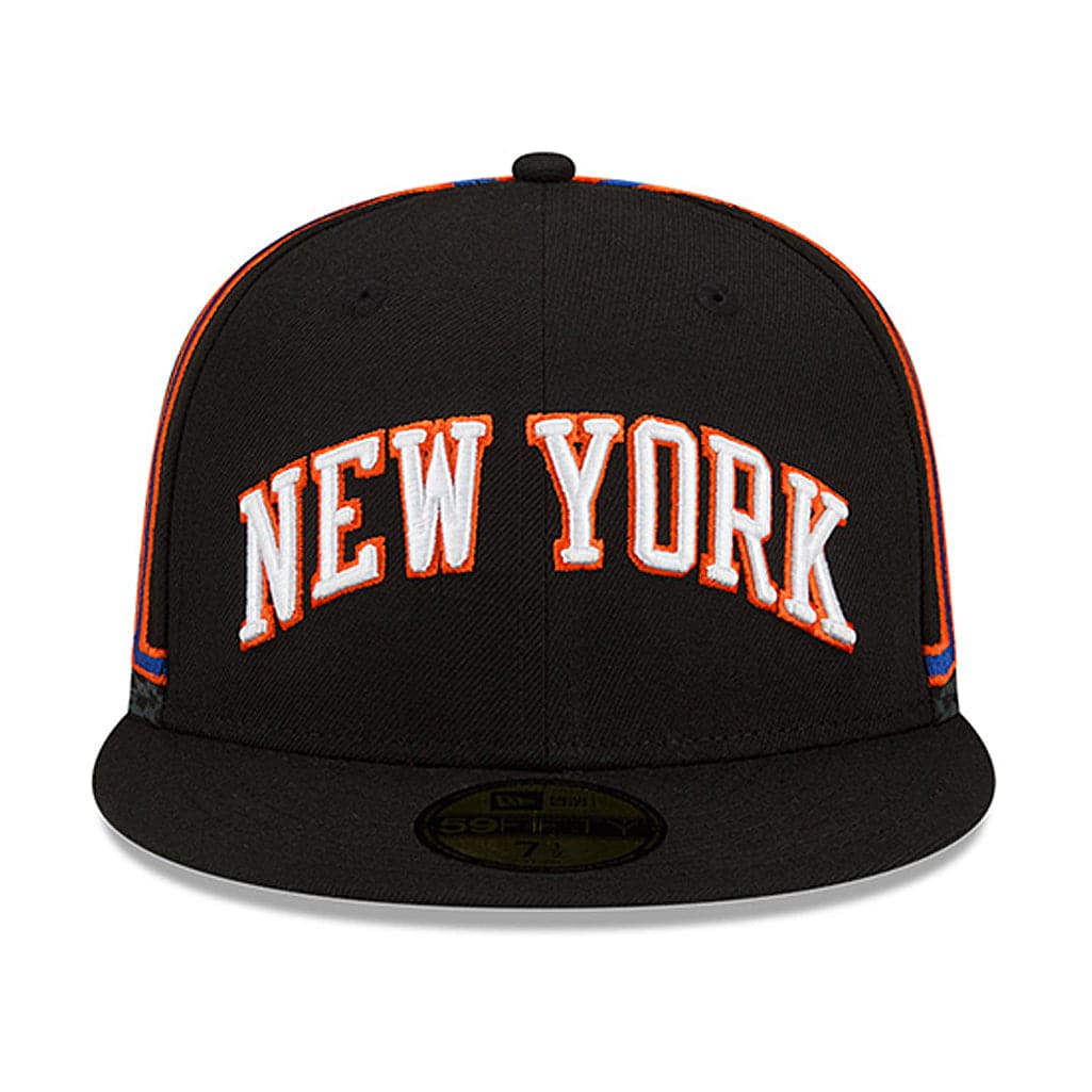 New York Knicks New Era NBA 21-22 City Edition 59FIFTY Fitted Hat - Black