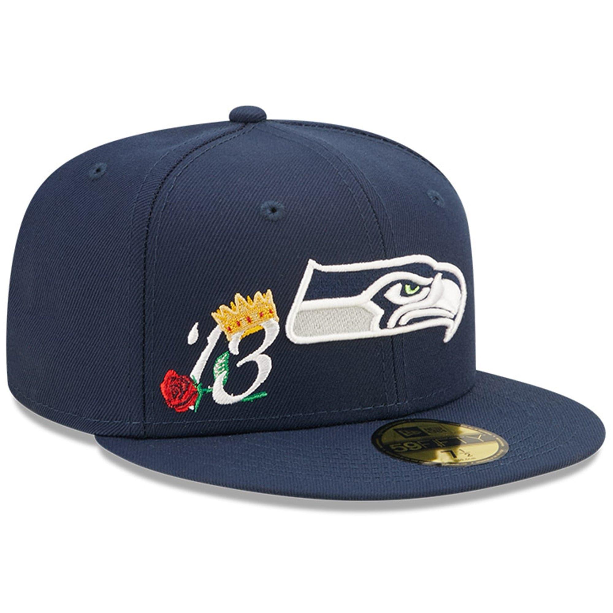 Seattle Seahawks New Era NFL Crown Champs 59FIFTY Fitted Hat - Navy