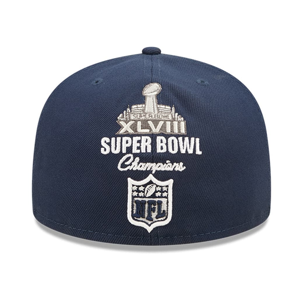 Seattle Seahawks New Era NFL Crown Champs 59FIFTY Fitted Hat - Navy