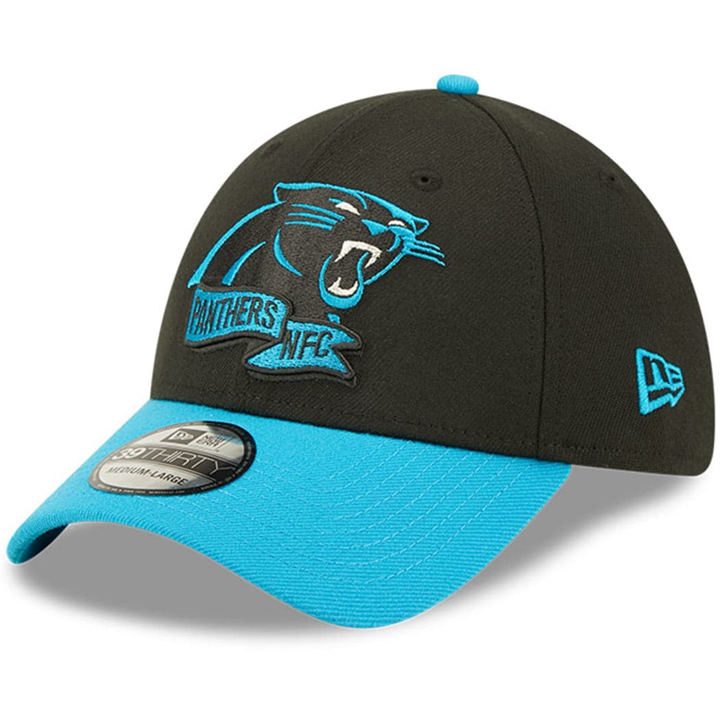 Carolina Panthers New Era NFL 22 Sideline Secondary 39THIRTY Stretch Fit Hat - Black