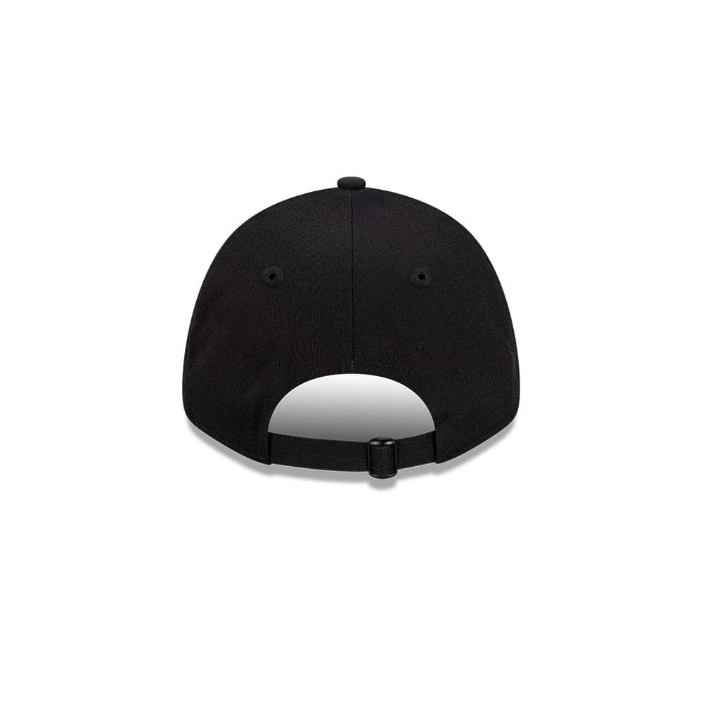 Womens Chicago Bulls New Era NBA Black On Black 9FORTY Strapback Hat - Black