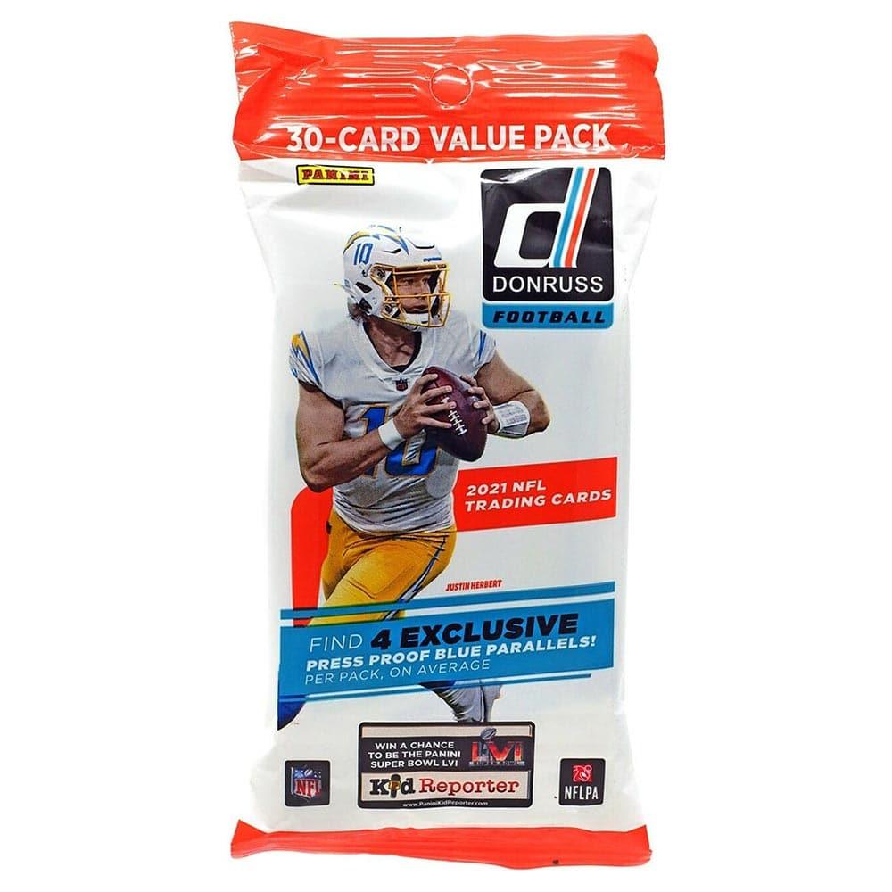 2021 Panini NFL Donruss Football Trading Card Value Fat Pack - 30 Cards