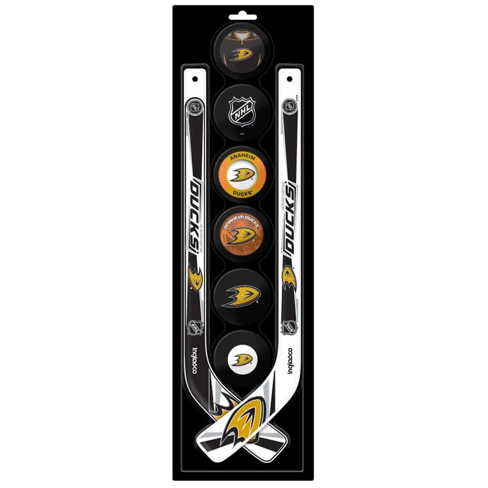 Anaheim Ducks Inglasco NHL FaceOff 8-Pack Mini Hockey Set