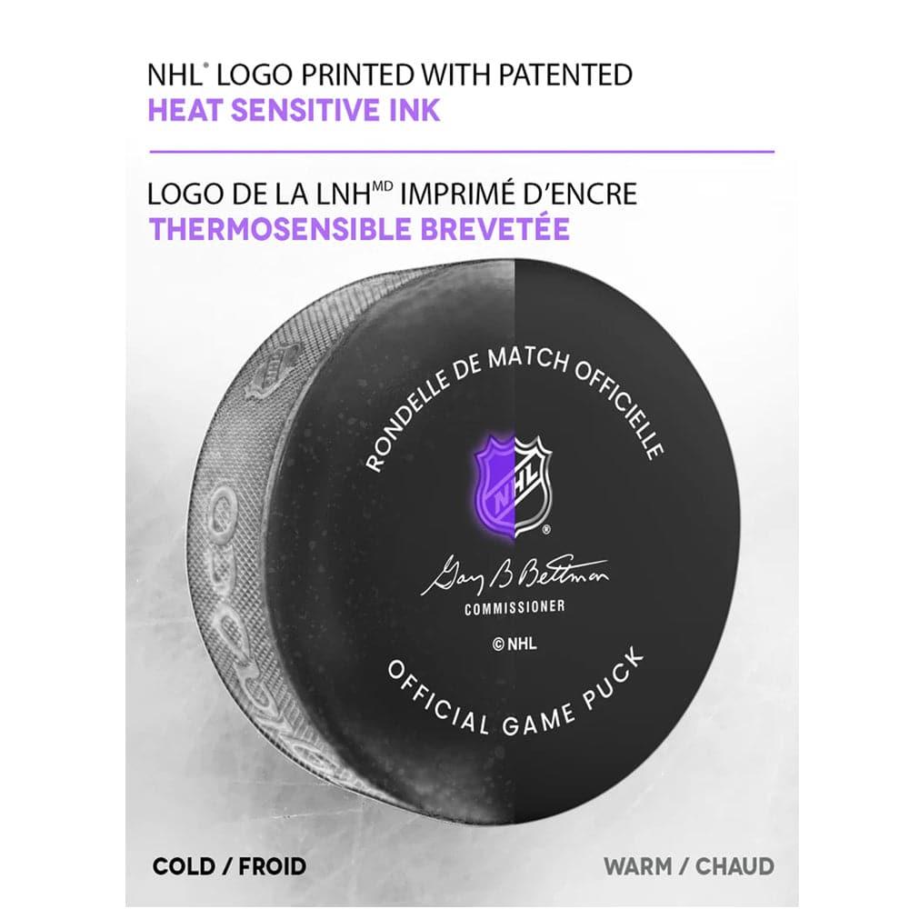 Calgary Flames Inglasco NHL Official Team Hockey Puck In Cube