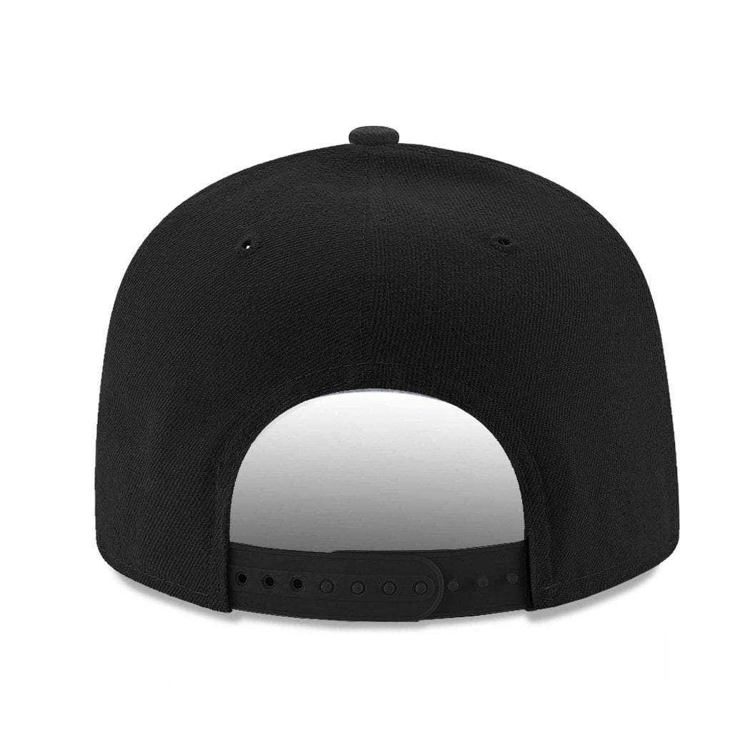 Oakland Raiders New Era NFL Team Stretch-Snap 9FIFTY Curved Snapback Hat - Black