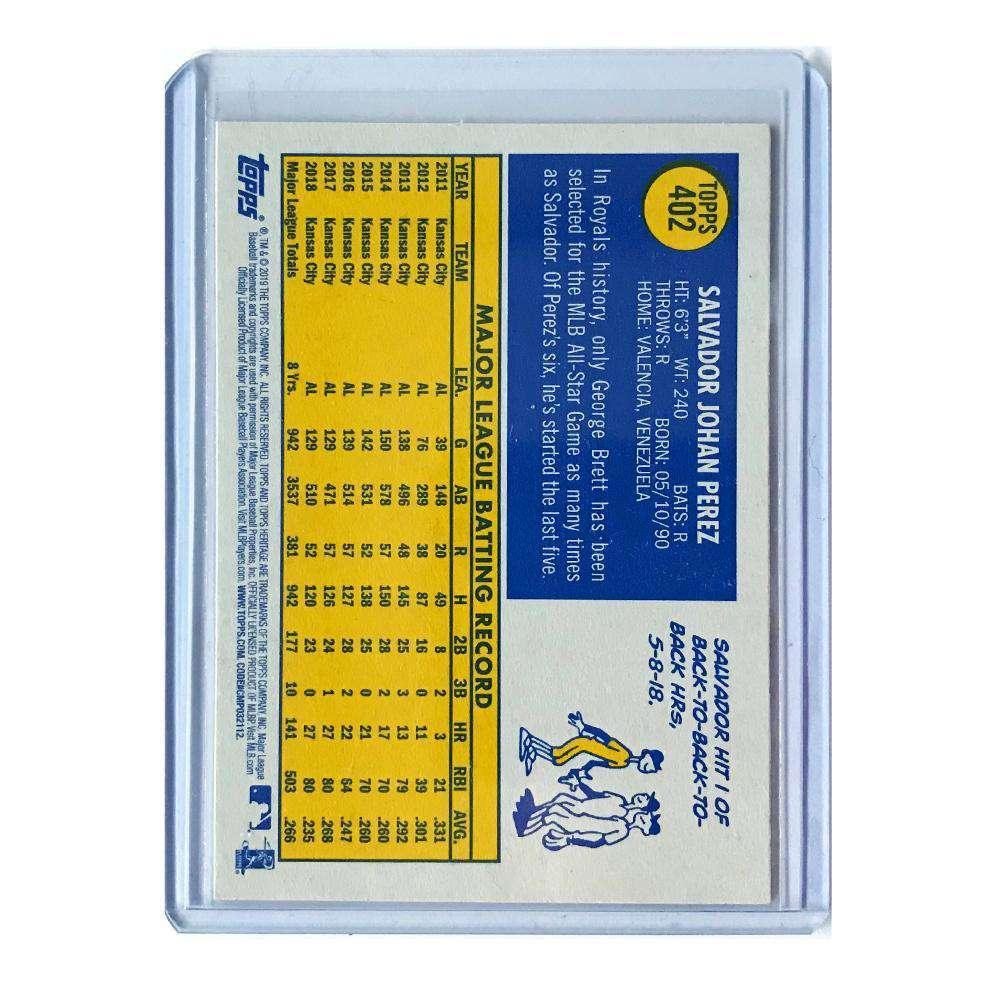 Salvador Perez Kansas City Royals 2019 Topps Heritage French Text #402 Card