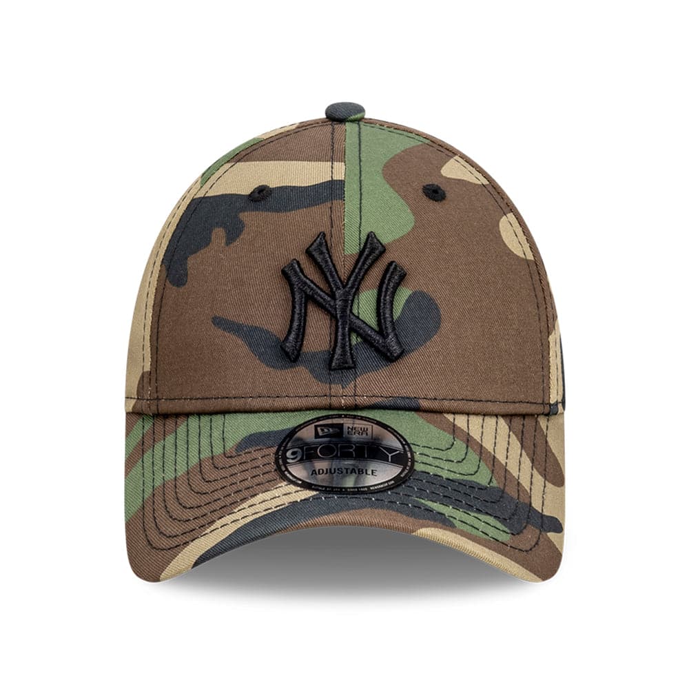 New York Yankees New Era MLB Black Tonal 9FORTY Snapback Curve Hat - Camo