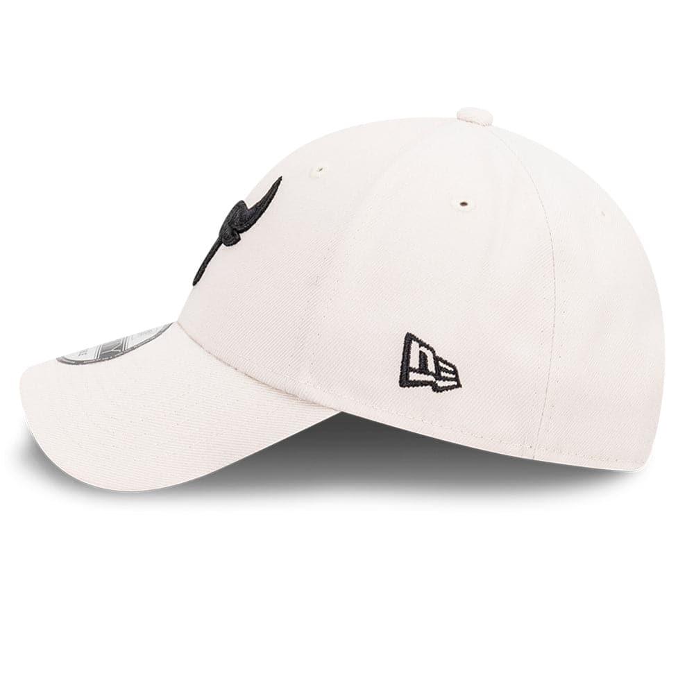 Chicago Bulls New Era NBA Black Tonal 9FORTY Snapback Curve Hat - Stone